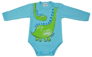Body niemowlęce dł. rękaw  DINO BŁĘKIT