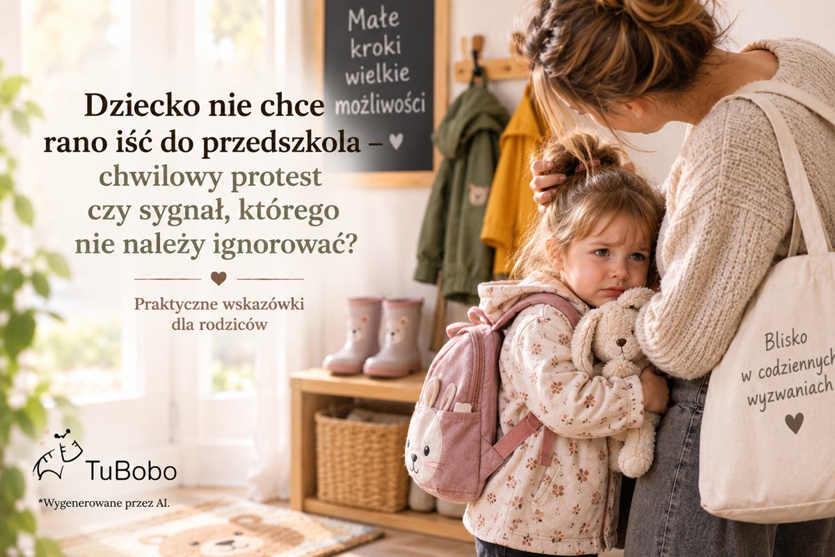 Dziecko nie chce rano iść do przedszkola – chwilowy protest czy sygnał, którego nie należy ignorować?